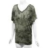 imageLock and Love Womens Short Sleeve Crew NeckV Neck TieDye Dolman Tunic TopWt1116olive