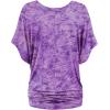 imageLock and Love Womens Short Sleeve Crew NeckV Neck TieDye Dolman Tunic TopWt1116purple