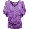 imageLock and Love Womens Short Sleeve Crew NeckV Neck TieDye Dolman Tunic TopWt1116purple