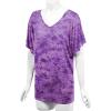 imageLock and Love Womens Short Sleeve Crew NeckV Neck TieDye Dolman Tunic TopWt1116purple