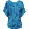imageLock and Love Womens Short Sleeve Crew NeckV Neck TieDye Dolman Tunic TopWt1116teal