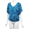imageLock and Love Womens Short Sleeve Crew NeckV Neck TieDye Dolman Tunic TopWt1116teal