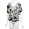 imageLock and Love Womens Short Sleeve Crew NeckV Neck TieDye Dolman Tunic TopWt1116whiteblack