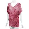 imageLock and Love Womens Short Sleeve Crew NeckV Neck TieDye Dolman Tunic TopWt1116wine