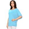 imageLock and Love Womens Solid Scoop Neck Short Sleeve Loose Blouse Batwing Dolman Top OversizeWt1073aqua