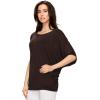 imageLock and Love Womens Solid Scoop Neck Short Sleeve Loose Blouse Batwing Dolman Top OversizeWt1073brown