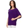 imageLock and Love Womens Solid Scoop Neck Short Sleeve Loose Blouse Batwing Dolman Top OversizeWt1073darkpurple