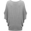 imageLock and Love Womens Solid Scoop Neck Short Sleeve Loose Blouse Batwing Dolman Top OversizeWt1073hdg