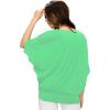 imageLock and Love Womens Solid Scoop Neck Short Sleeve Loose Blouse Batwing Dolman Top OversizeWt1073mint