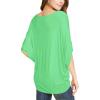 imageLock and Love Womens Solid Scoop Neck Short Sleeve Loose Blouse Batwing Dolman Top OversizeWt1073mint