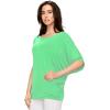 imageLock and Love Womens Solid Scoop Neck Short Sleeve Loose Blouse Batwing Dolman Top OversizeWt1073mint