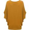 imageLock and Love Womens Solid Scoop Neck Short Sleeve Loose Blouse Batwing Dolman Top OversizeWt1073mustard