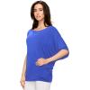 imageLock and Love Womens Solid Scoop Neck Short Sleeve Loose Blouse Batwing Dolman Top OversizeWt1073royalbrite