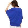 imageLock and Love Womens Solid Scoop Neck Short Sleeve Loose Blouse Batwing Dolman Top OversizeWt1073royalbrite