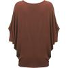 imageLock and Love Womens Solid Scoop Neck Short Sleeve Loose Blouse Batwing Dolman Top OversizeWt1073rust