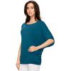 imageLock and Love Womens Solid Scoop Neck Short Sleeve Loose Blouse Batwing Dolman Top OversizeWt1073teal