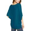 imageLock and Love Womens Solid Scoop Neck Short Sleeve Loose Blouse Batwing Dolman Top OversizeWt1073teal