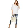 imageLock and Love Womens Solid Scoop Neck Short Sleeve Loose Blouse Batwing Dolman Top OversizeWt1073white
