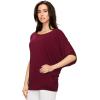 imageLock and Love Womens Solid Scoop Neck Short Sleeve Loose Blouse Batwing Dolman Top OversizeWt1073wine