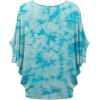 imageLock and Love Womens Solid Scoop Neck Short Sleeve Loose Blouse Batwing Dolman Top OversizeWt1096aqua