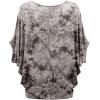 imageLock and Love Womens Solid Scoop Neck Short Sleeve Loose Blouse Batwing Dolman Top OversizeWt1096brown