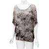 imageLock and Love Womens Solid Scoop Neck Short Sleeve Loose Blouse Batwing Dolman Top OversizeWt1096brown