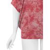 imageLock and Love Womens Solid Scoop Neck Short Sleeve Loose Blouse Batwing Dolman Top OversizeWt1096coral