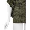 imageLock and Love Womens Solid Scoop Neck Short Sleeve Loose Blouse Batwing Dolman Top OversizeWt1096olive