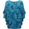 imageLock and Love Womens Solid Scoop Neck Short Sleeve Loose Blouse Batwing Dolman Top OversizeWt1096teal