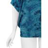 imageLock and Love Womens Solid Scoop Neck Short Sleeve Loose Blouse Batwing Dolman Top OversizeWt1096teal