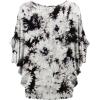 imageLock and Love Womens Solid Scoop Neck Short Sleeve Loose Blouse Batwing Dolman Top OversizeWt1096whiteblack