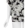 imageLock and Love Womens Solid Scoop Neck Short Sleeve Loose Blouse Batwing Dolman Top OversizeWt1096whiteblack