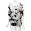 imageLock and Love Womens Solid Scoop Neck Short Sleeve Loose Blouse Batwing Dolman Top OversizeWt1096whiteblack