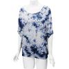 imageLock and Love Womens Solid Scoop Neck Short Sleeve Loose Blouse Batwing Dolman Top OversizeWt1096whitenavy