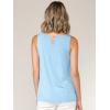 imageLock and Love Womens Summer Sleeveless Pleated Back Closure Casual Tank TopsWt2315aqua