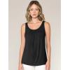 imageLock and Love Womens Summer Sleeveless Pleated Back Closure Casual Tank TopsWt2315black