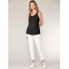 imageLock and Love Womens Summer Sleeveless Pleated Back Closure Casual Tank TopsWt2315black