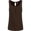 imageLock and Love Womens Summer Sleeveless Pleated Back Closure Casual Tank TopsWt2315brown