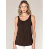 imageLock and Love Womens Summer Sleeveless Pleated Back Closure Casual Tank TopsWt2315brown