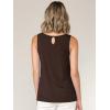imageLock and Love Womens Summer Sleeveless Pleated Back Closure Casual Tank TopsWt2315brown
