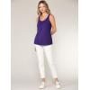 imageLock and Love Womens Summer Sleeveless Pleated Back Closure Casual Tank TopsWt2315darkpurple