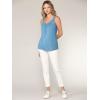 imageLock and Love Womens Summer Sleeveless Pleated Back Closure Casual Tank TopsWt2315denim