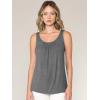 imageLock and Love Womens Summer Sleeveless Pleated Back Closure Casual Tank TopsWt2315hdg