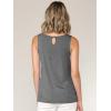 imageLock and Love Womens Summer Sleeveless Pleated Back Closure Casual Tank TopsWt2315hdg