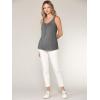 imageLock and Love Womens Summer Sleeveless Pleated Back Closure Casual Tank TopsWt2315hdg