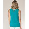 imageLock and Love Womens Summer Sleeveless Pleated Back Closure Casual Tank TopsWt2315jade