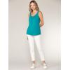 imageLock and Love Womens Summer Sleeveless Pleated Back Closure Casual Tank TopsWt2315jade