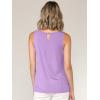 imageLock and Love Womens Summer Sleeveless Pleated Back Closure Casual Tank TopsWt2315lilac
