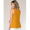 imageLock and Love Womens Summer Sleeveless Pleated Back Closure Casual Tank TopsWt2315mustard