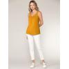 imageLock and Love Womens Summer Sleeveless Pleated Back Closure Casual Tank TopsWt2315mustard